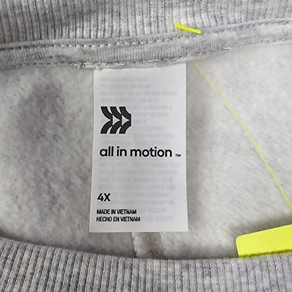 Plus Size Cotton Fleece Crewneck Cropped Sweatshirt | All in Motion | 4X - Picture 7 of 11